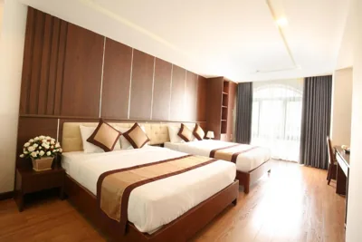 더블베드 2개 패밀리룸 — Prague Hotel